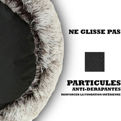 Matelas rond en peluche pour animaux de compagnie